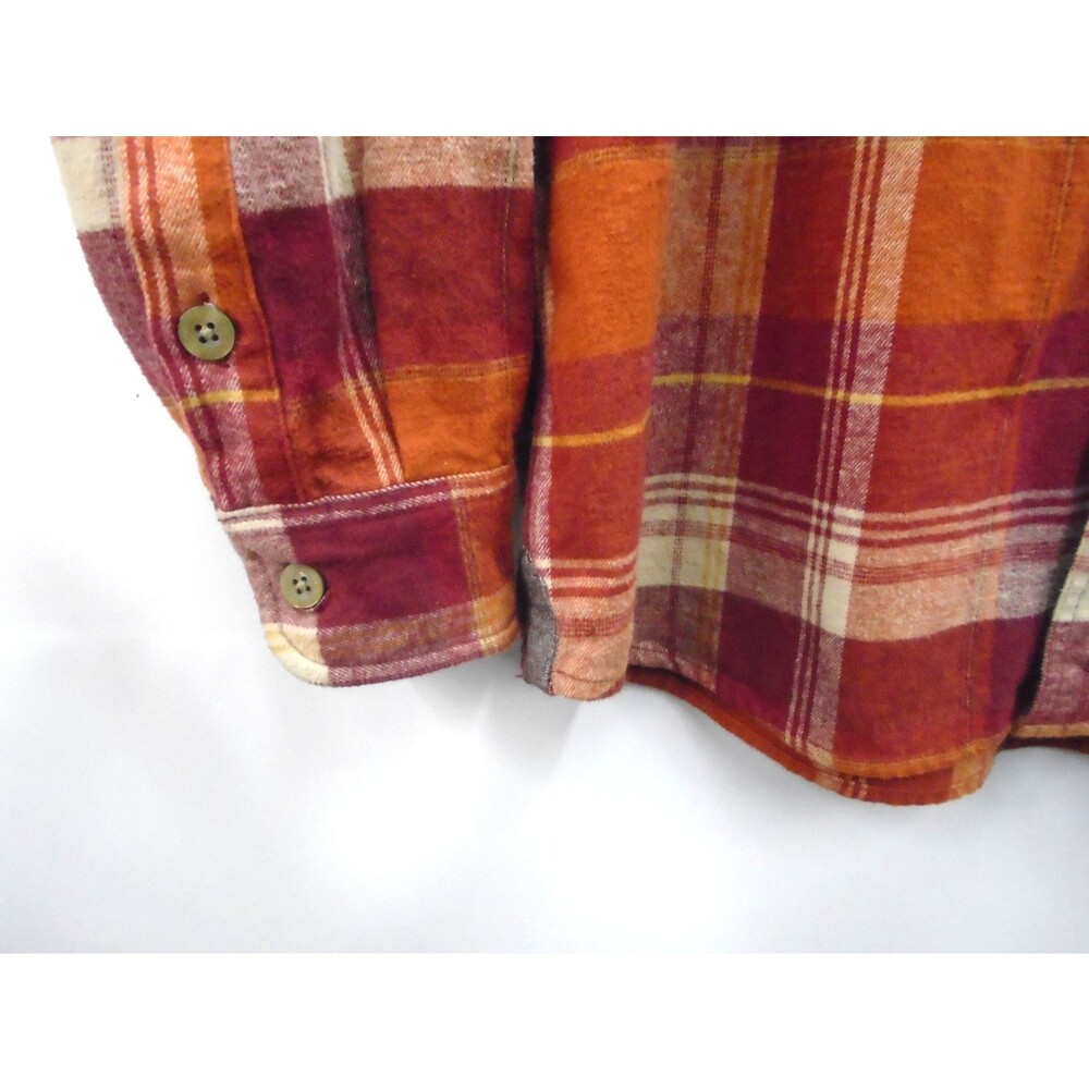 Carhartt Men’s Size Large Slim Fit Hubbard Flannel Shirt 100% Cotton 10087-B0R - Picture 6 of 9